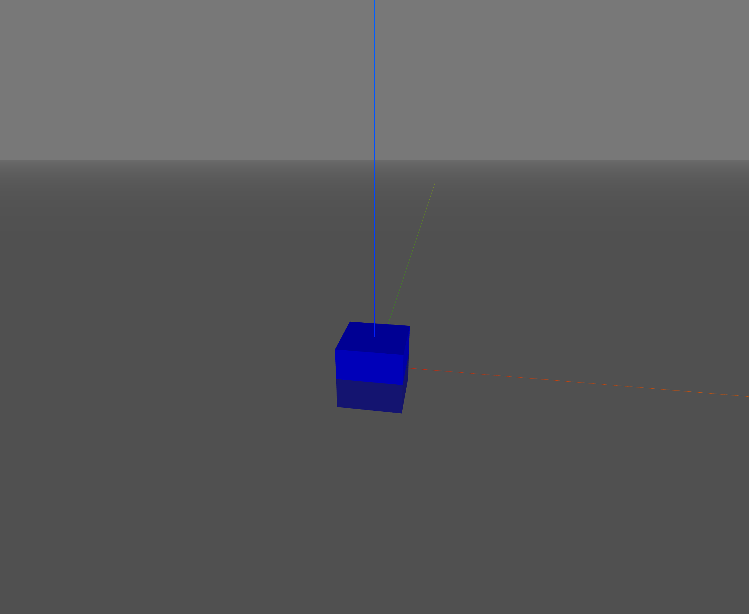 A blue box rendered in Swift, viewed from the default camera angle