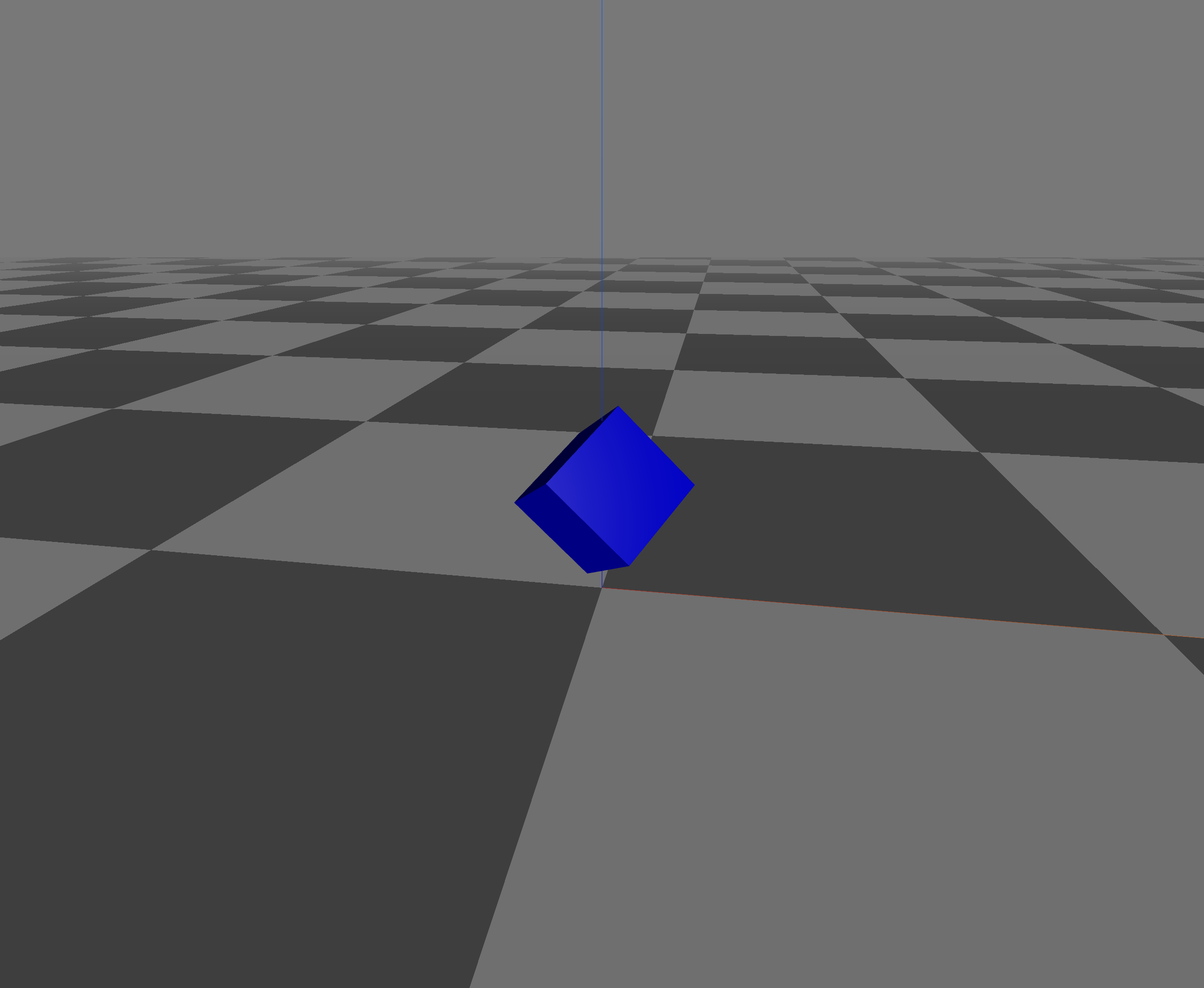 A blue box rendered in Swift, viewed from the default camera angle